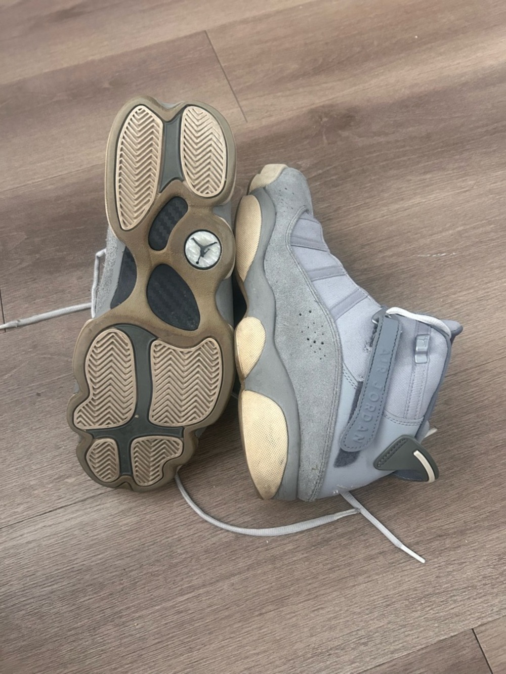 Jordan Men’s Gray Suede & Mesh Sneakers